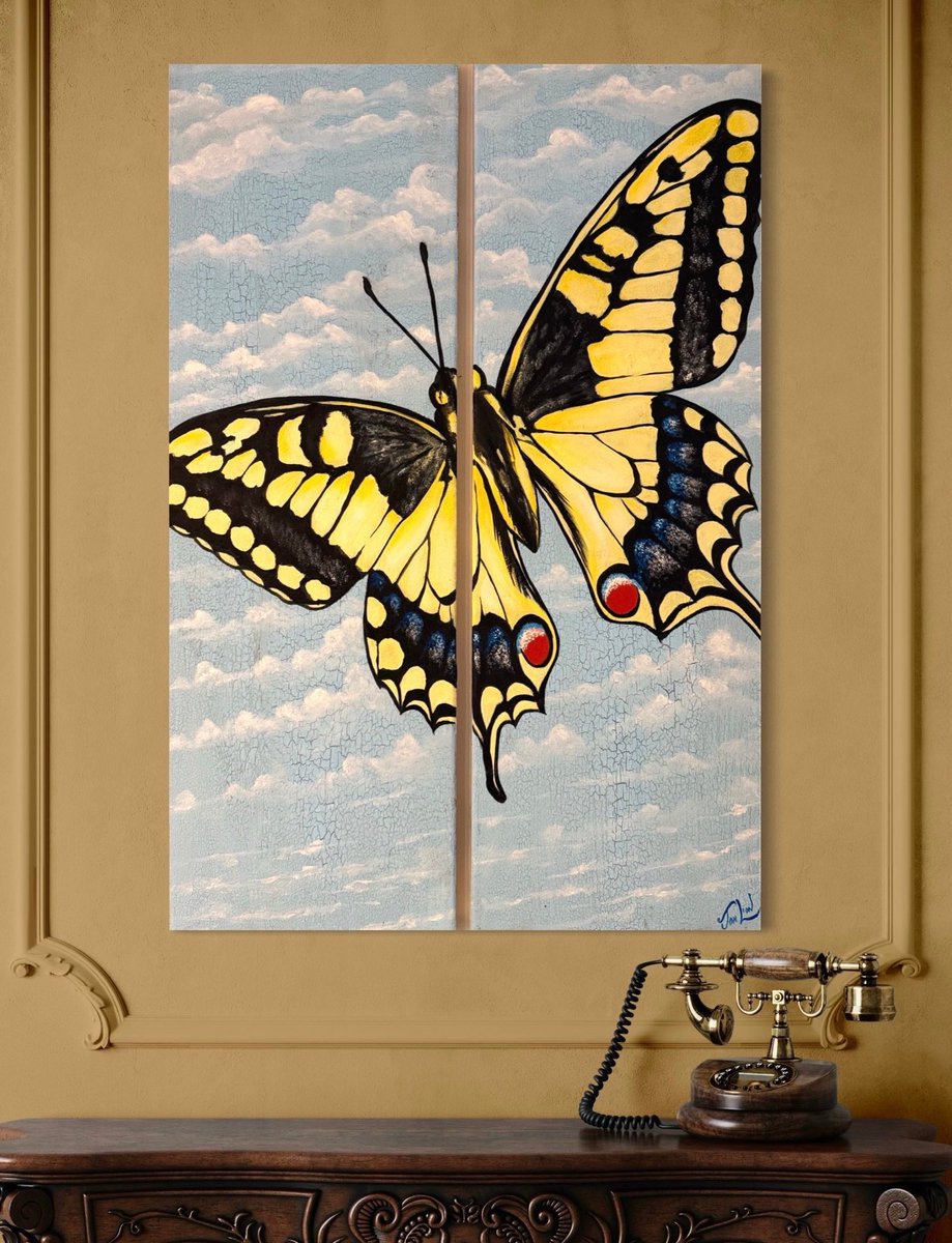 jonlionfineart2's tweet image. New price: $200! Do some holiday shopping!

“Tiger Swallowtail, Diptych”

Total painting size: 30”x20”
Painted on (2) 30x10 stretched canvases, crackle/distressed background 

Message me if interested!
Please help me share??