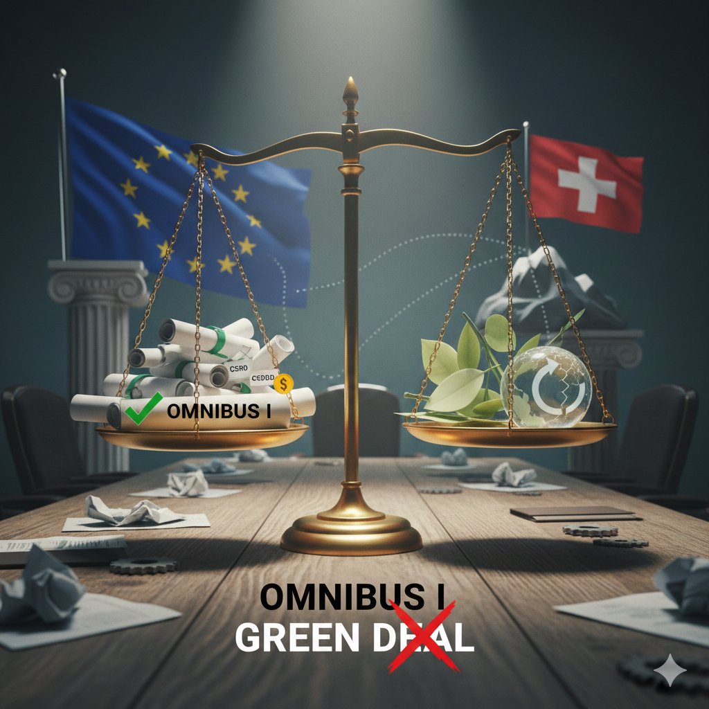 ziebayves's tweet image. 🇪🇺🇨🇭 OMNIBUS I voté ! Le Parlement Européen rebat les cartes du #GreenDeal. Moins d&apos;entreprises soumises à la #CSRD &amp;amp; #CSDDD, échéances repoussées... 
Simplification ou recul ? Comprenez l&apos;impact pour les entreprises européennes et suisses. 
👇Conséquences de la Loi Omnibus I…