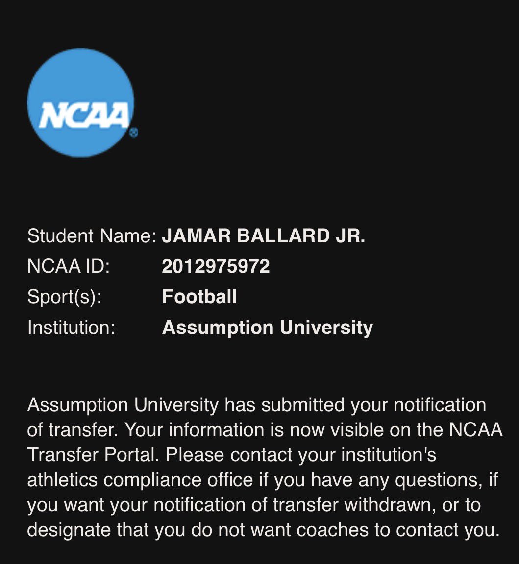 D2 Transfer LB (Former RB) 
3 years eligibility