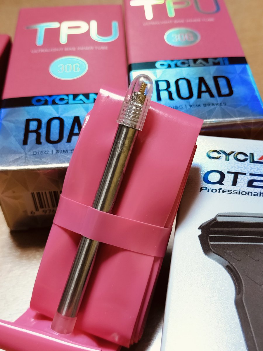 CYCLAMIのTPUチューブ買ってみた。これの特徴は金属製のバルブが付いて