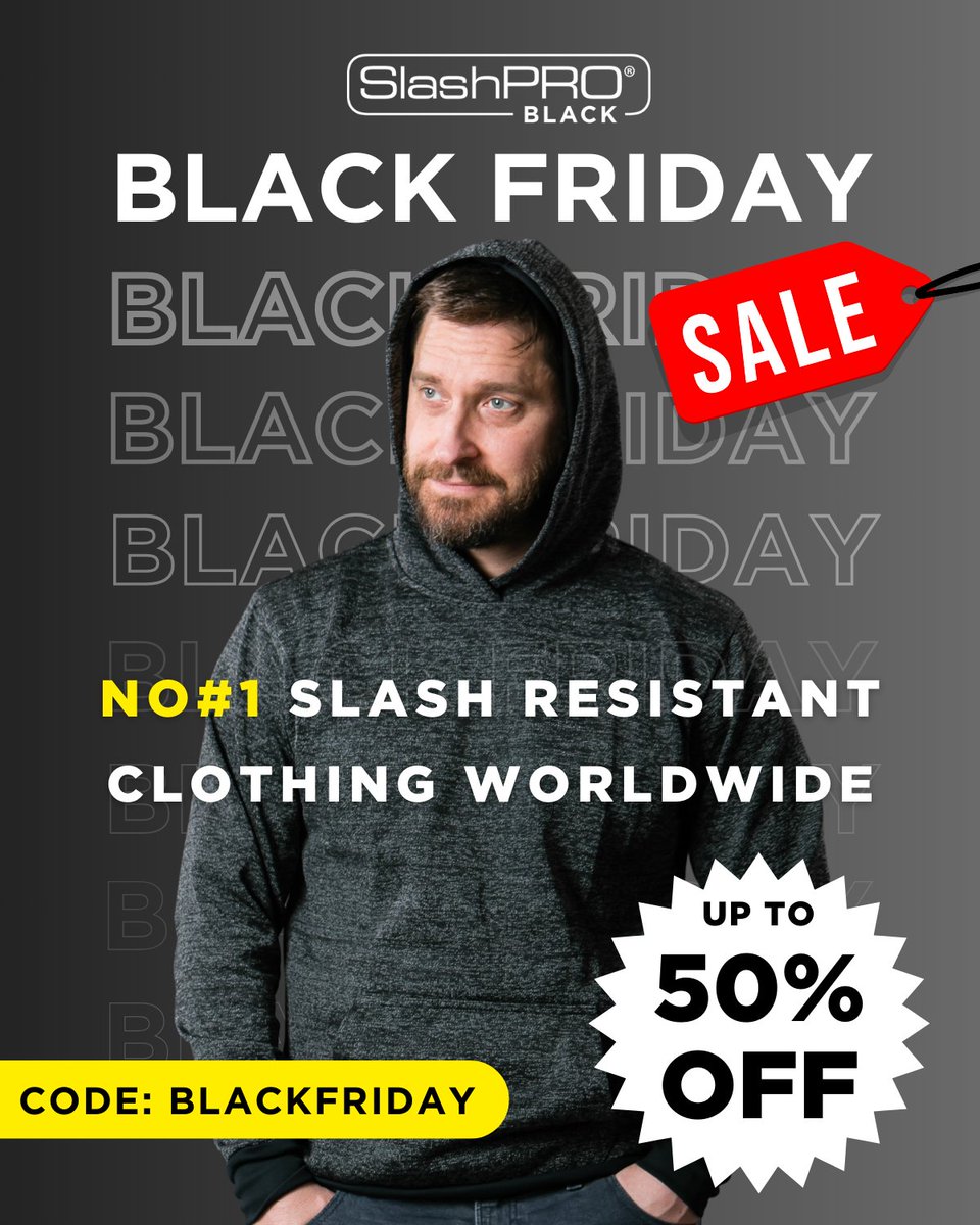 Save Big on SlashPRO® This Black Friday - up to 50% OFF for a limited time.

Enjoy tiered discounts across the entire SlashPRO® range of slash-resistant clothing.

🛒 Shop now.
slash-pro.com/black-friday-s…

 #BlackFriday