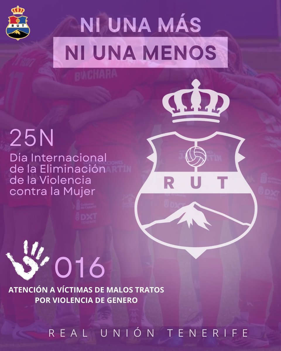 RUT_OFICIAL's tweet image. Hoy, 25 de noviembre, alzamos la voz con fuerza y unidad.
Ni una más. Ni una menos.

Desde el RUT nos sumamos al Día Internacional de la Eliminación de la Violencia contra la Mujer, reafirmando nuestro compromiso con la igualdad, el respeto y la protección de todas las mujeres.