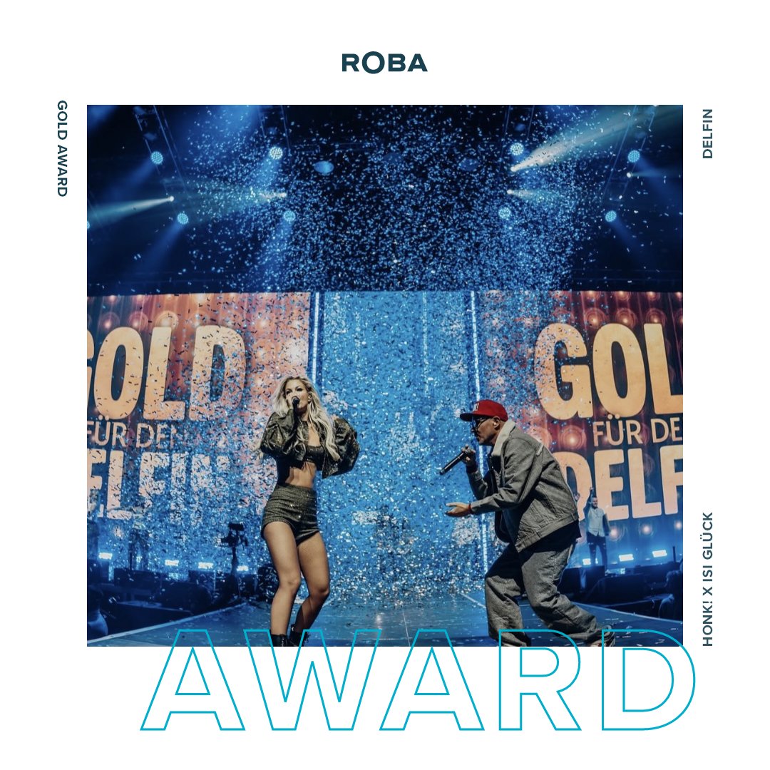 We are very excited that the track “Delfin” by @isi_glueck &amp; @honk_offiziell , has now reached gold status in Germany. Congratulations to our writer Isi Glück and HONK!🌟
We want to thank and congratulate everyone involved in this. 🏅
#robamusic #muscpublishing #goldaward