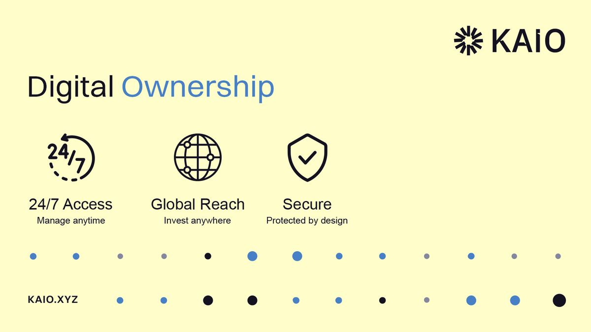 cryptoladyy__'s tweet photo. gKaio fam

@KAIO_xyz turns investing into a 24/7 global market.

Own a piece of real-world assets securely, from anywhere. This isn't just new tech, it's a new way to own. https://t.co/tLIccYOelR