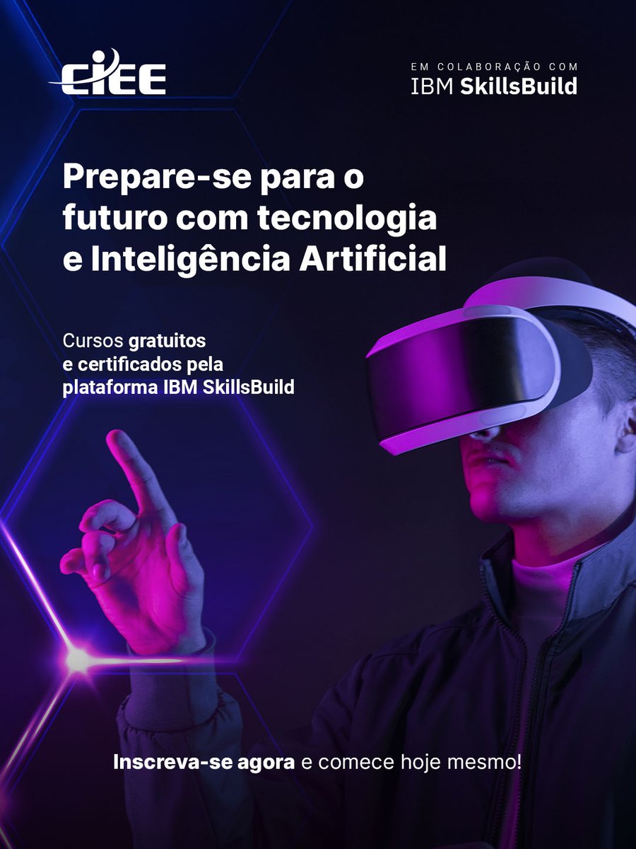 CIEE_oficial1's tweet image. O IBM SkillsBuild preparou cursos gratuitos e com certificado sobre tecnologia e Inteligência Artificial!   

Inscreva-se agora e descubra até onde a sua curiosidade pode te levar: ibm.biz/ciee-all