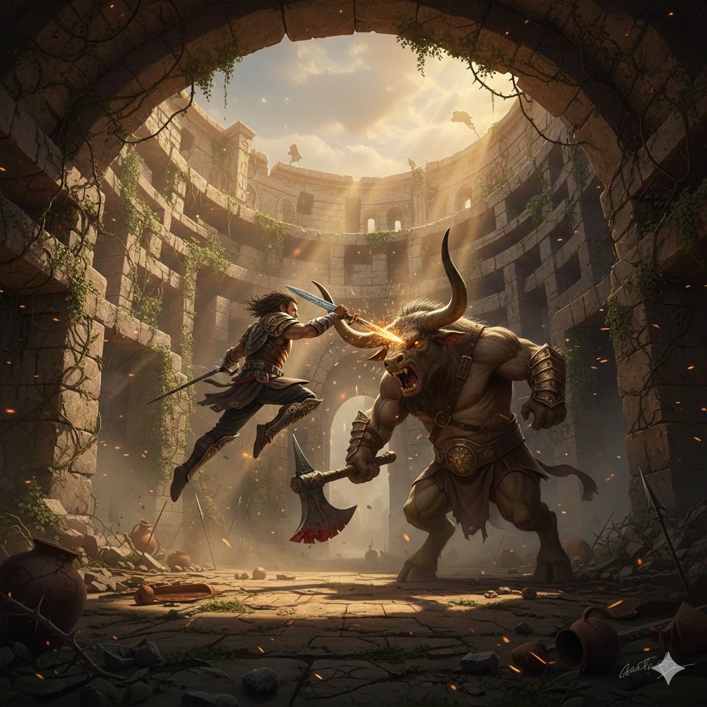 netyliou's tweet photo. Sometimes we’re not stuck because of fear.
We’re stuck because of the maze we built around that fear.
The Minotaur is small.
The structure is the real monster.
Burn the maze → move forward. https://t.co/NjRwP1MrYR