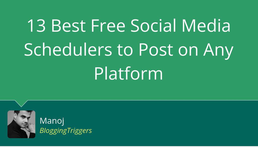 TriggerBlogging's tweet image. Why stress over timing when tech can do it for you? Take your social strategy to the next level with our curated list of 13 free schedulers—automation at its finest!

Read the full article: lttr.ai/Alaac

#SocialMedia #Marketing #ContentMarketing