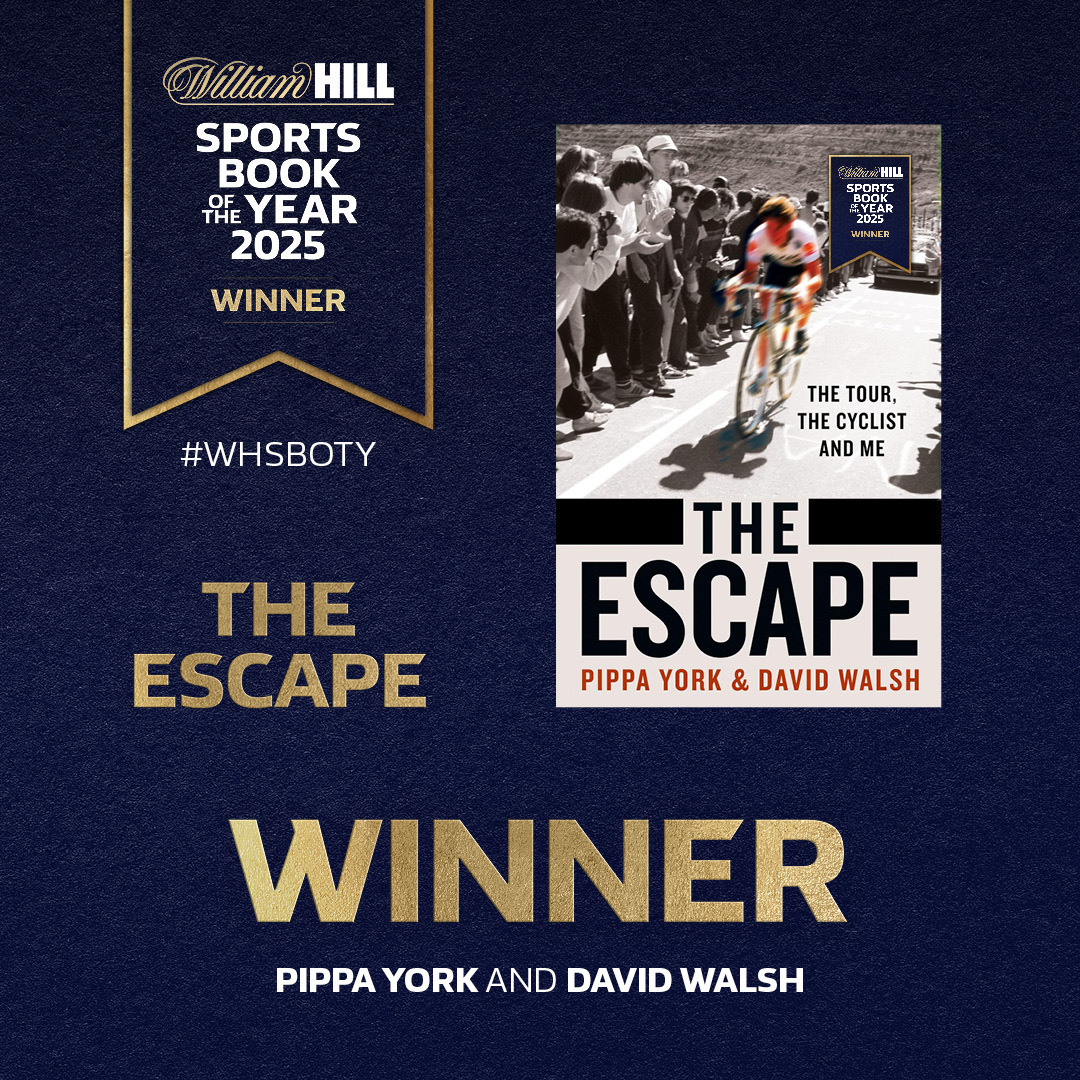 BookiePrize's tweet image. 🏆 The 2025 @WilliamHill Sports Book of the Year Award Winner is...

The Escape by Pippa York and David Walsh.👏

Congratulations to @pippa_york, @DavidWalshST and the team at @mudlarkbooks!