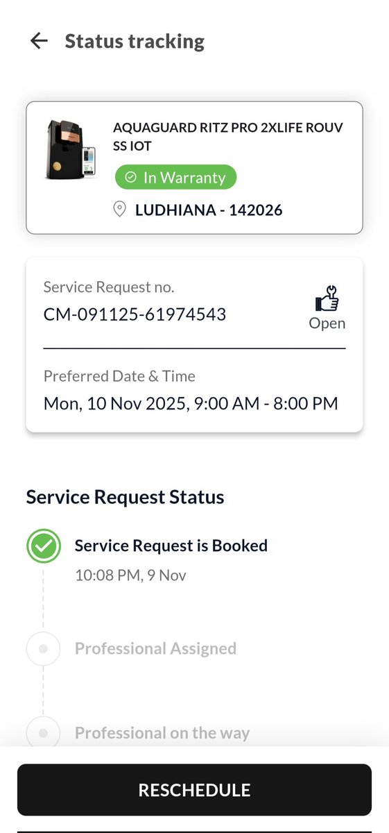 Upinderpreet91's tweet photo. @EurekaForbes I purchased two water purifiers, and within two months, both stopped working. Despite registering complaints, even after 14 days the issues  not resolved and the complaints are still pending. https://t.co/IvRL6i2lEA