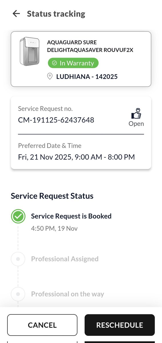 Upinderpreet91's tweet photo. @EurekaForbes I purchased two water purifiers, and within two months, both stopped working. Despite registering complaints, even after 14 days the issues  not resolved and the complaints are still pending. https://t.co/IvRL6i2lEA