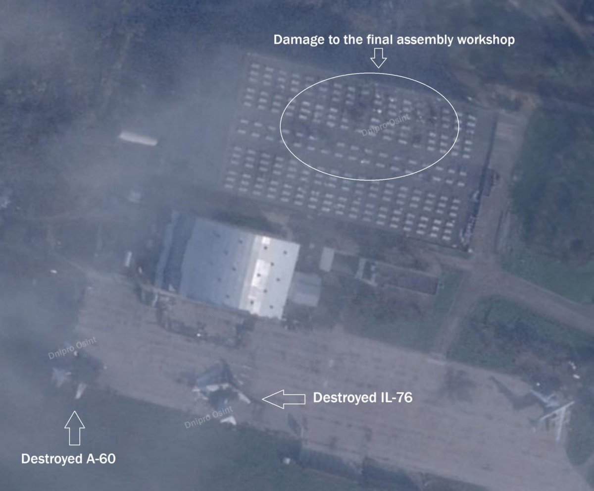 Cest__Carre's tweet image. 🇺🇦🔥 C&apos;est désormais confirmé, le dernier Beriev A-60 1A2 (RA-86879) russe a bien été détruit au niveau de l&apos;usine d&apos;assemblage de Beriev, aéroport de Taganrog.

👉 On note aussi destruction d&apos;un récent avion de commandement er détection radar Beriev A-100LL (red.52, RF-93953),…