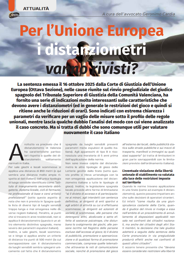 Geronimo_Cardia's tweet photo. 🏛️ SENTENZA STORICA DELLA CORTE UE SUI DISTANZIOMETRI!
La Corte di Giustizia UE stabilisce i criteri per limitazioni al gioco:
✅ Proportionalità
✅ Efficacia effettiva
✅ Coerenza sistemica
Il sistema italiano NON li rispetta! 🧵

https://t.co/INLfP1DrDS https://t.co/GUffD84bKb