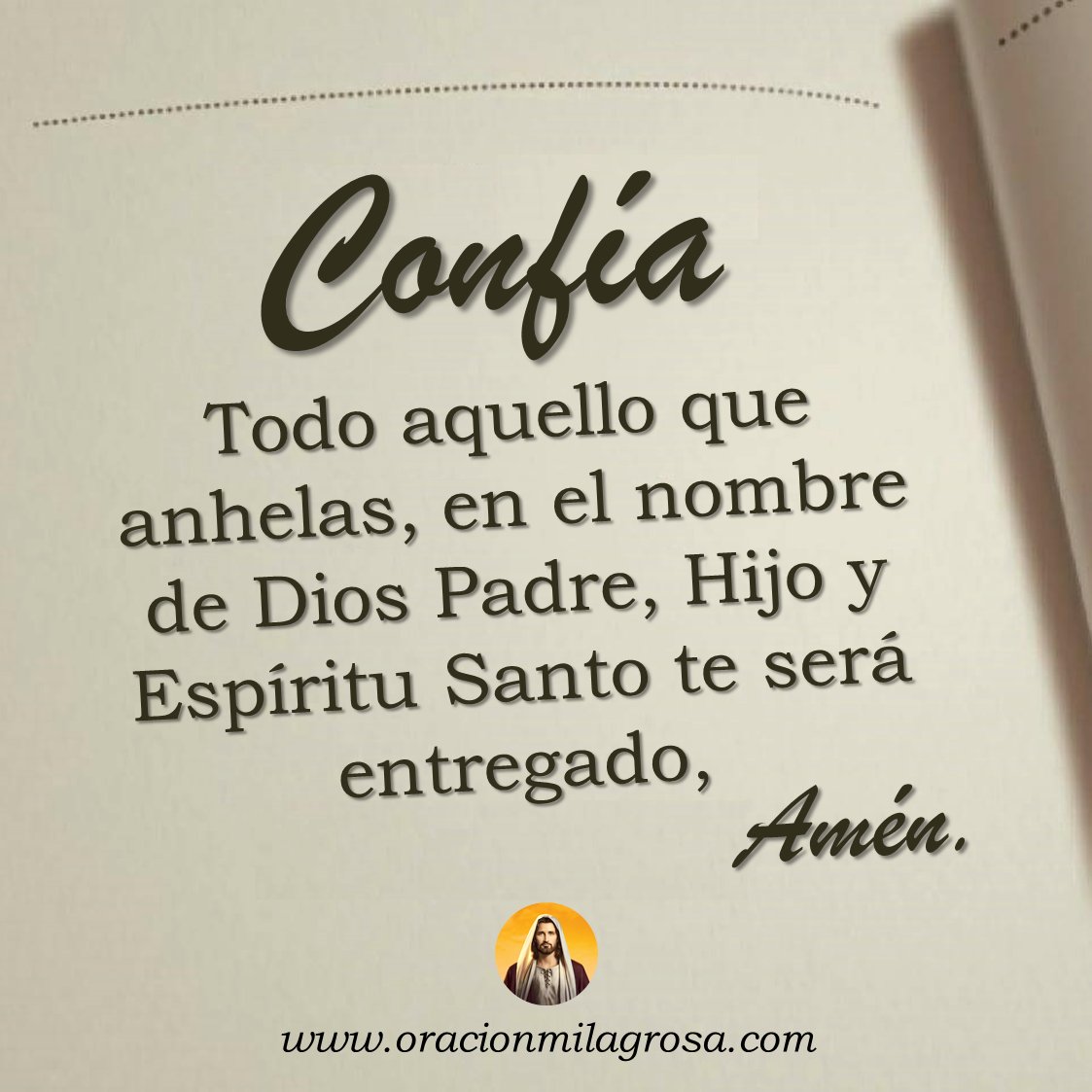 ORACIÓN A DIOS PADRE, HIJO Y ESPÍRITU SANTO: Haz esta oración para ser amado por Dios Padre, guiado en Dios Hijo y bendecido por la gracia de Dios Espíritu Santo. Confía, Dios te ama y Él cumplirá su espléndida palabra en tu vida.

Haz esta oración en: oracionmilagrosa.com/2018/09/milagr… ✨