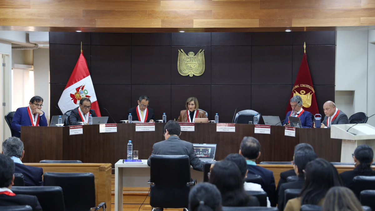 Poder_Judicial_'s tweet image. #Importante. En estos momentos, Poder Judicial participa en audiencia del Tribunal Constitucional donde sustentará demanda de inconstitucionalidad contra la Ley n.° 32330, que incorpora a los adolescentes de 16 y 17 años como sujetos imputables dentro del sistema penal, es decir,…