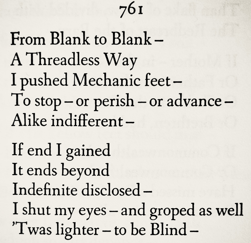 DemocritusSr's tweet image. Emily Dickinson, “From Blank to Blank” #poetry