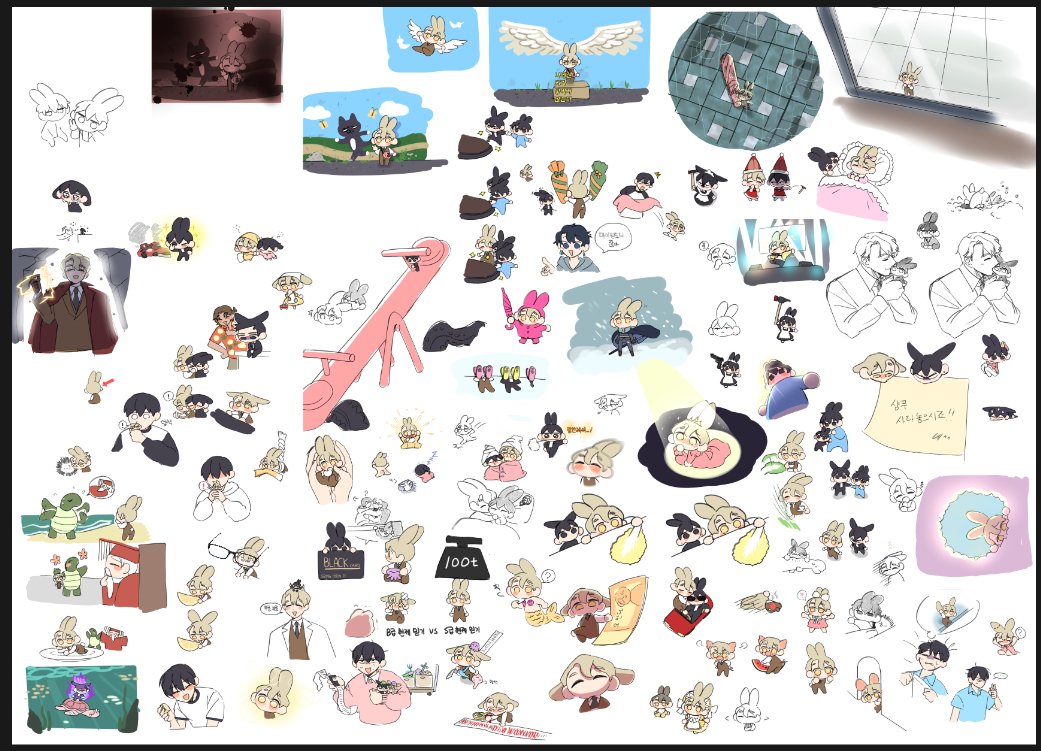안녕하세요 여태 그린 토끼들이 이만큼 쌓였습니다...
이번 아이소때
여태 그린 그림을 추려 엽서북을 제작하려고 합니다.
간단하게 수요조사를 하니
구매 의사가 있는 분은 투표 부탁드립니당 🐇👯‍♂️