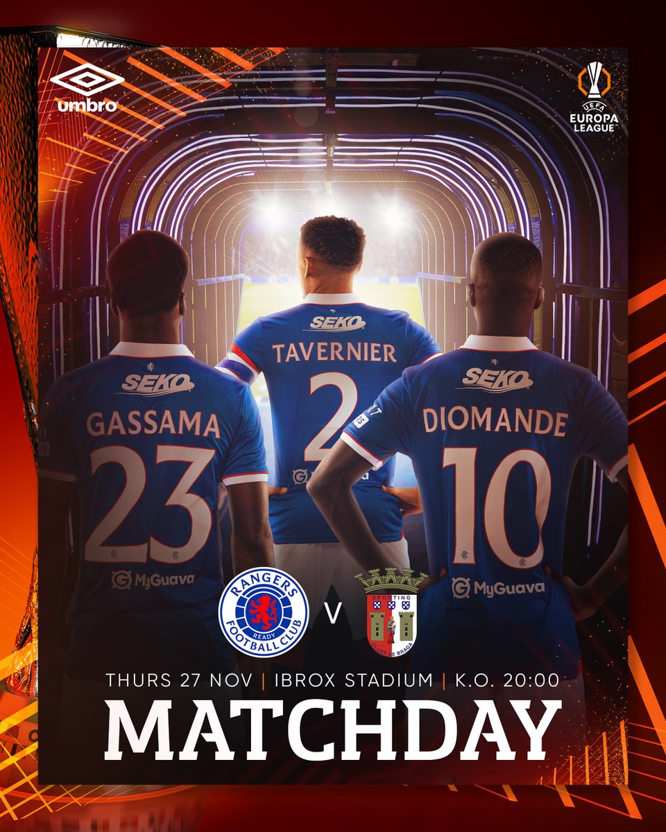 👊 It's #UEL Matchday at Ibrox!

💫 Under the lights at Ibrox as we host <a href="/SCBragaOficial/">SC Braga</a> for MD5.

🎟️ rng.rs/3XO4L2W