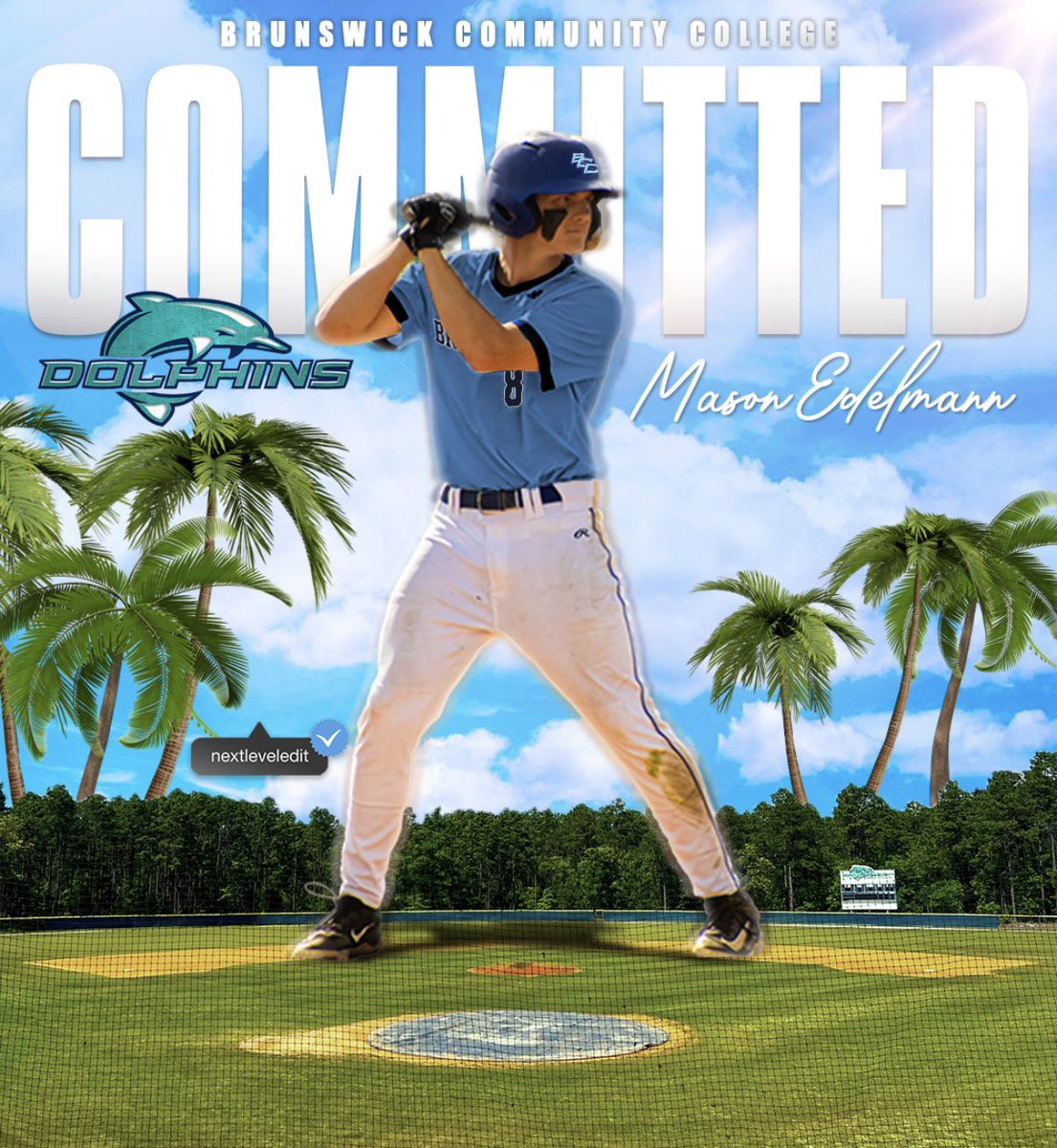 MasonEdelmann's tweet image. Excited to announce my commitment to Brunswick Community College. First off I would like to thank god for giving me this opportunity in life. I would also like to thank my family, friends, coaches, and everyone behind the scenes who was with me along this long journey of mine.