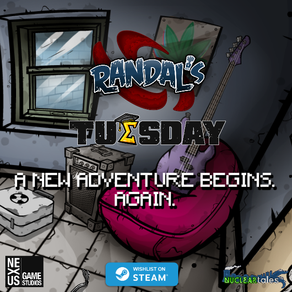 The damn wait is over! 
In just a few days, you'll be free to roam the campus. 
🧨 Randal's Tuesday hits Steam on December 5th.

🔗store.steampowered.com/app/3110450/Ra…

#RandalsTuesday #IndieDev #IndieGame #News #Steam