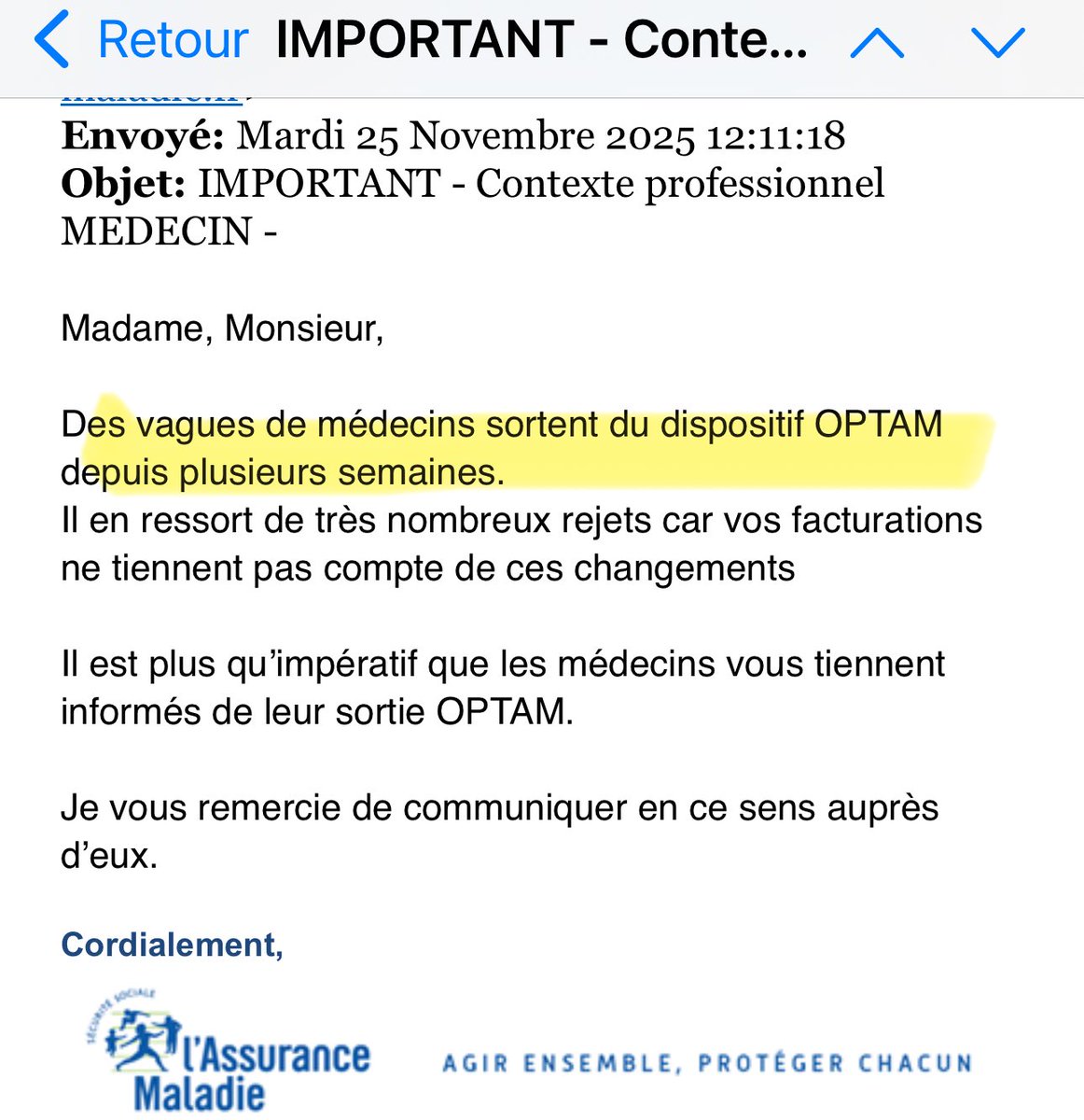 barriere_dr's tweet image. « Des vagues de médecins sortent du dispositif OPTAM »…

Je ne sais pas si les responsables politiques se rendent compte de la catastrophe dont le seul responsable est le directeur de la CNAM ⁦@ThomasFatome⁩ 

Il a cassé la confiance 

Je suis très en colère