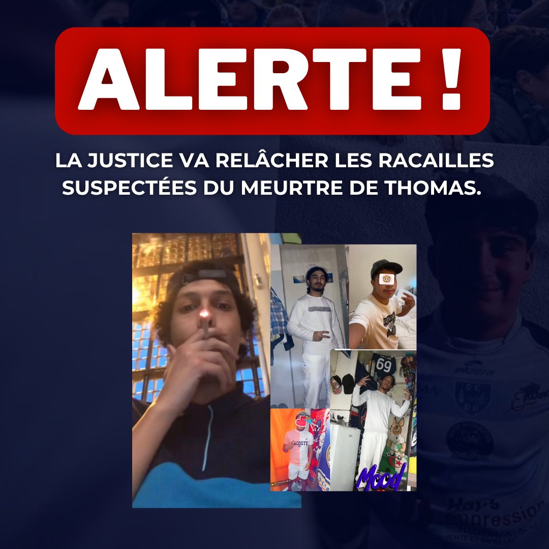 soldatmoine_'s tweet image. 🔴⚠️ [SCANDALE] 

Sur décision du juge des libertés et de la détention de Valence, les suspects dans la mort de Thomas devraient être relâchés dans les heures qui viennent.

La presse locale tente de dissimuler l&apos;information alors que les avocats des suspects ne s&apos;en cachent pas.