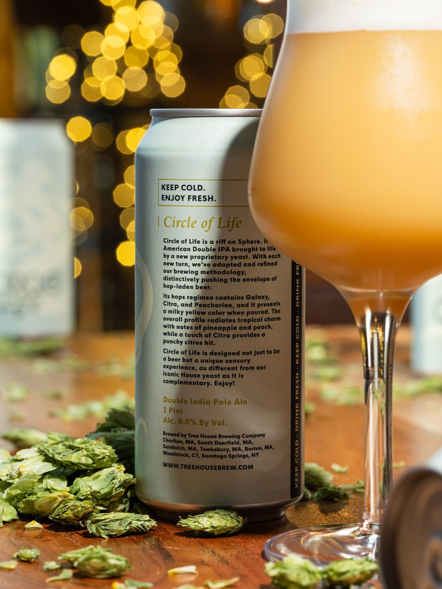 TreeHouseBrewCo's tweet image. Circle of Life&apos;s tropicality shines through thanks to a novel yeast strain utilized in place of our famed House variety.

Thoughtfully substituting a single ingredient can make a world of difference, especially within a small matrix such as beer&apos;s traditional four components.…