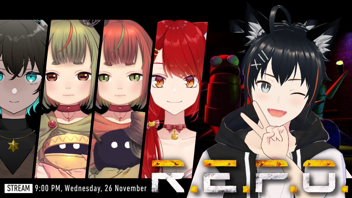 yatomi_hsiatien's tweet photo. ˗ˏˋ 見つかったら最後 ˎˊ˗
⸜⸜ 11/26(水) 21:00から! ⸝⸝
https://t.co/XiZklNr8MV
今回は5人でR.E.P.O.遊ぶよー
化け物に見つからないように宝物を運び出せ!
#ch8103 #repo
▼参加メンバーはツリーへ https://t.co/SuY9C2x36J