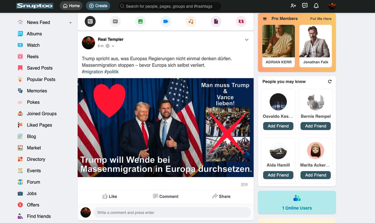 Freeport_Times's tweet image. Tired of censorship, shadowbans and “approved opinions”?
On Snuptoo you speak what YOU think – not what you&apos;re allowed to.
Move over → Freedom starts with one click.
👉 snuptoo.online/register?invit…
#FreeSpeech #NoCensorship #FreedomOnline #Unfiltered
