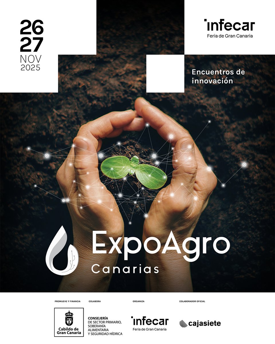 ITERtenerife's tweet photo. Esta semana participamos en #ExpoAgroCanarias en INFECAR👇🏽
📅26/11: Javier Hernández: IA y tecnologías digitales para mejorar el riego (Proyecto #REGADIA)
📅27/11: Elena Llarena: TAGORA, Agrovoltaica en Tenerife
🌱Energía y agricultura hacia un futuro más sostenible
#ITER https://t.co/1haE6z8hSw