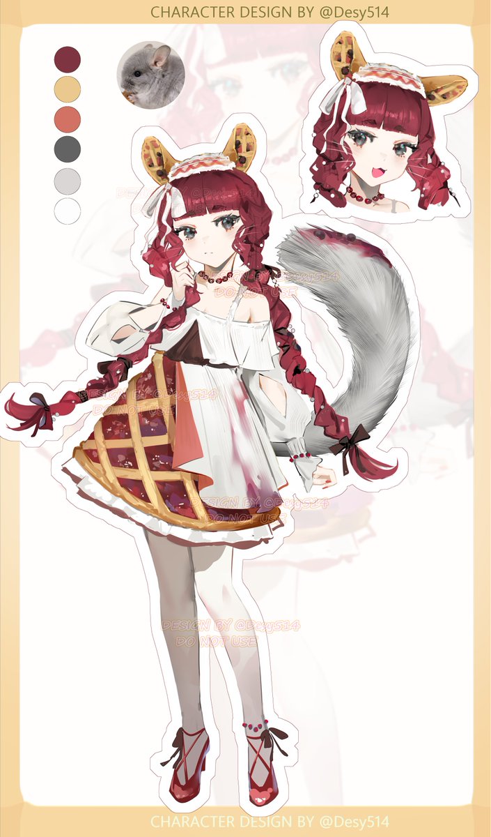 🐭🥧 CutiePie Adopt for Auction ✨

SB: $150
MIN : $20  
AB : $300

↻+♡ appreciated

more info below ⬇️
#adoptable