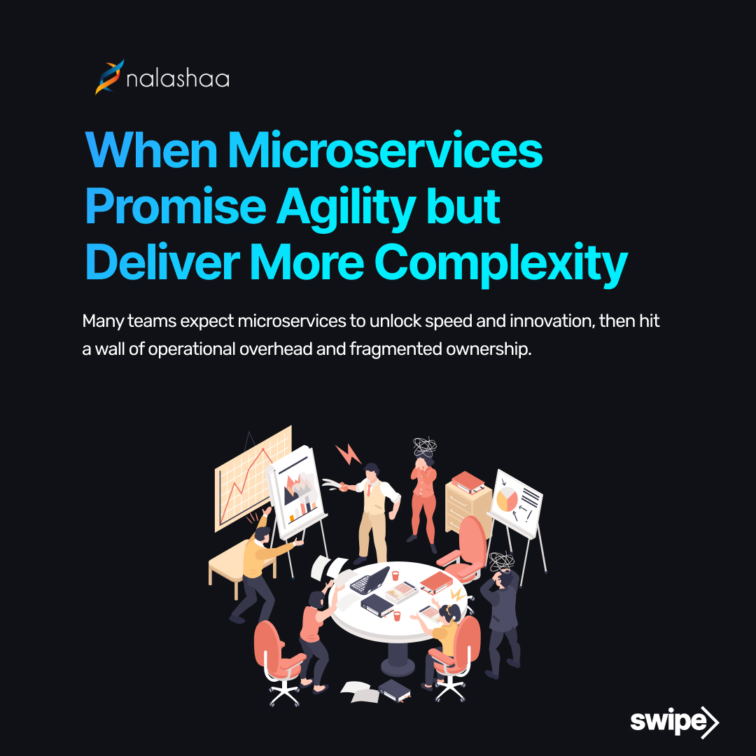 nalashaa's tweet image. Microservices are often sold as a shortcut to agility. In practice, they magnify whatever discipline already exists in the organization. 

Learn More: nalashaa.com

#PMCPNC #Microservices