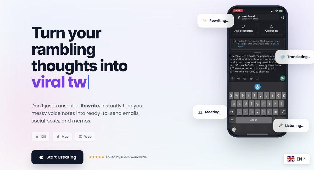 Want a million dollar landing page like mine writevoice.io for FREE? Here's how:

1- Download Antigravity by Google
2- Use Gemini-3.0 Pro (use the prompt below)
3- Take the HTML+CSS the model outputs and embed them  on your site

Bonus tip: If you're using Wordpress or