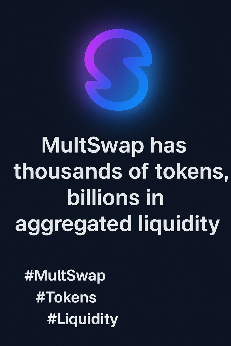 MultSWAP's tweet image. 🚀 MultSwap aggregates billions in liquidity across major networks — powering seamless, efficient trading.

With thousands of tokens supported, users get unmatched multichain access in one place.

The future of DeFi is here. 

👉 app.multswap.com

#MultSwap #CryptoMarket