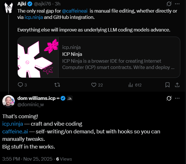 ajki76's tweet image. #InternetComputer $ICP @caffeineai exciting times ahead 🔥