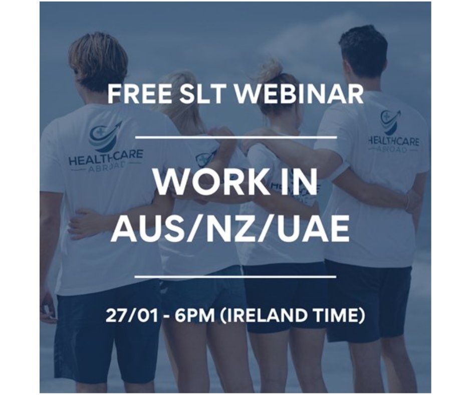 iaslt's tweet image. Paid Advert
Free Webinar: Work as an SLT in Australia,
New Zealand &amp;amp; UAE
Join our free online webinar to explore exciting opportunities and gain valuable insights into taking your career abroad!
For full details bit.ly/44wHh69
#IASLT #IASLPeeps