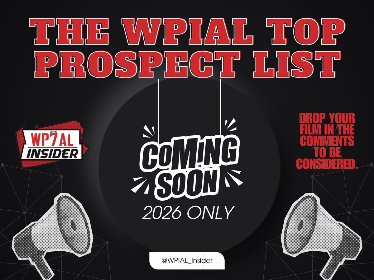 Class of 2026 FINAL CALL 📢

The WPIAL Top Prospect List is used by over 50 schools to recruit the WPIAL.

Do NOT be left off. I am evaluating the next two weeks. Drop your film and you will be on it. I do not want to leave any stone unturned.

HELP ME HELP YOU‼️
