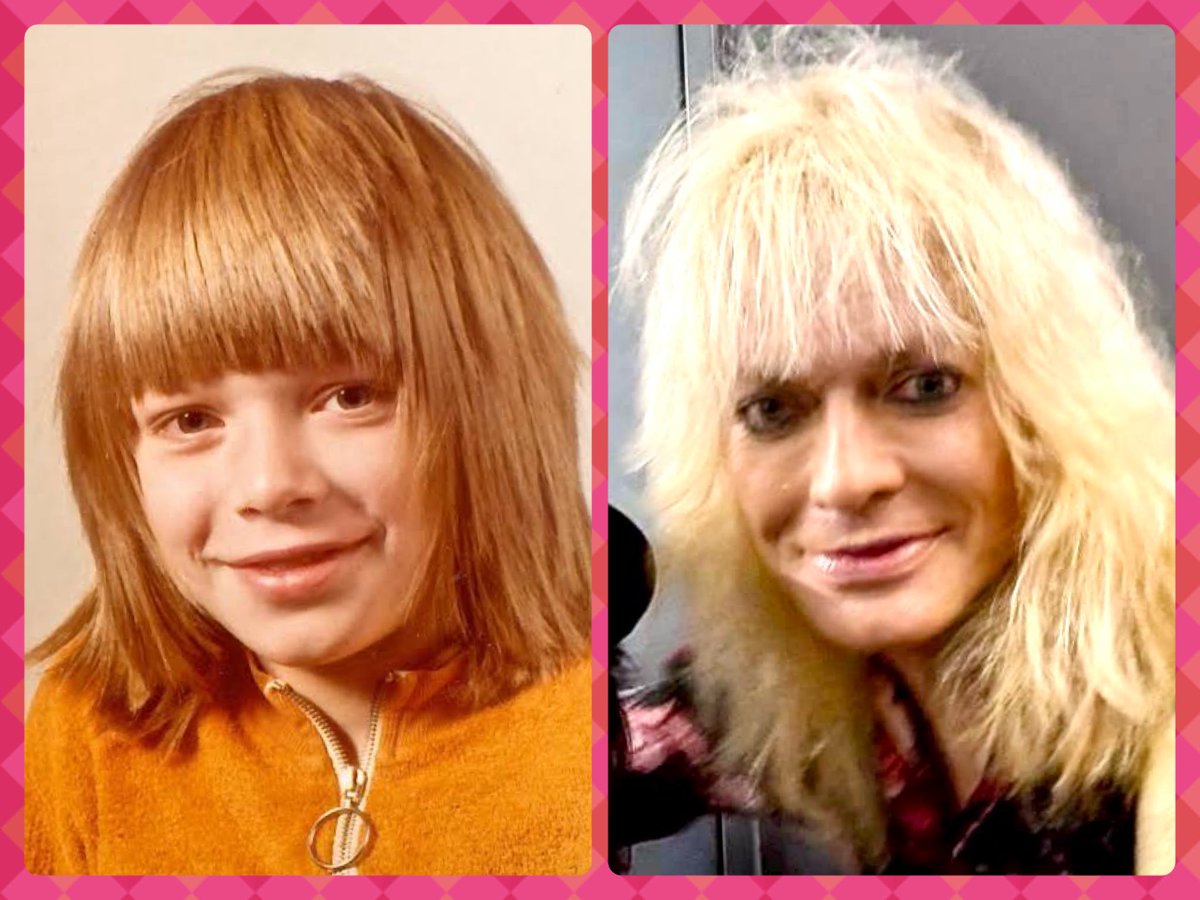 rock_ginger's tweet image. ライブ後なのに疲れを見せないマイケル・モンロー63歳。

信じられますか？
右は今夜楽屋で撮影したばかり。左の子供の頃と同じ表情をしてますよね🤩金の革ジャンで、こんな無邪気な少年のような眼差しする大人、他にいます？
多くのファンが癒されるようシェアします。
#MichaelMonroe #Foreveryoung