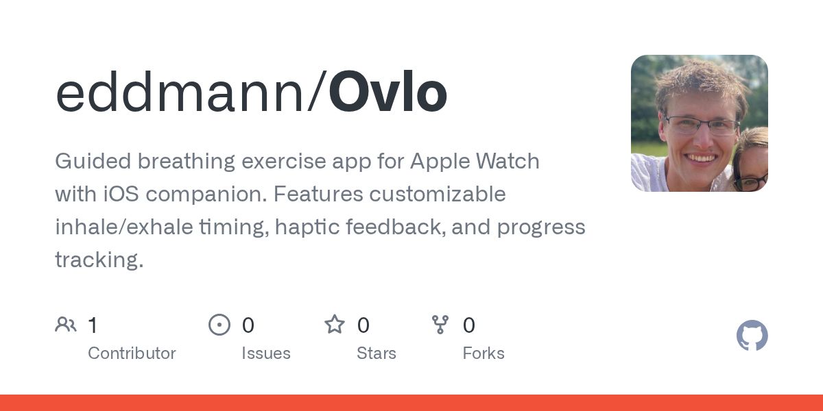 edd_mann's tweet image. swiftui + swift concurrency made this surprisingly quick. the breathing engine is an actor so state management stays clean. whole thing is open source if anyone wants to check it out!

⏱️ github.com/eddmann/Ovlo

i&apos;m lovin&apos; these lunch time builds.