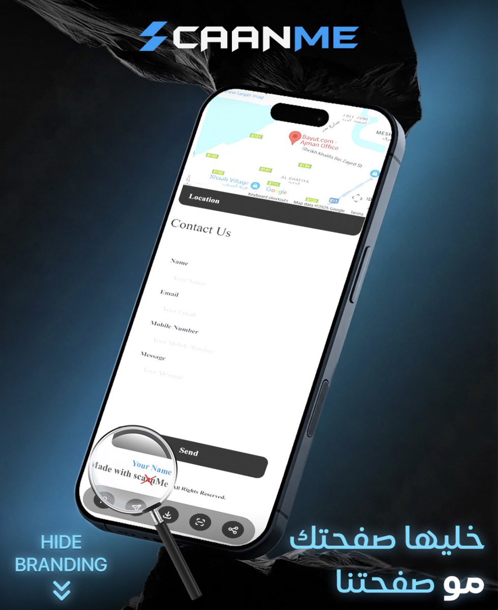 scaanmeofficial's tweet image. ميزة تخليك تشيل شعار سكان مي وتخلي الهوية 100٪ باسمك أو شركتك.
إحنا بالخلف… وإنت بالواجهة

📞 962795063326
🌐 او زور موقعنا الإلكتروني
Scaanme.com

#ScaanMe #LinkInBio #SmartCard #DigitalIdentity #هوية_رقمية #سكان_مي #ابدأ_بذكاء #BusinessTools #PersonalBranding