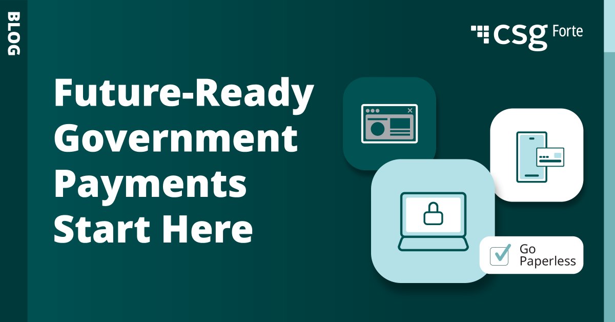 CSG_Forte's tweet image. Overhauling your government payment system doesn’t have to be painful. 

Streamline operations, improve compliance and boost constituent satisfaction—with less effort than you think. 👉 spr.ly/60187ouHu

#GovernmentIT #CivicTech #DigitalTransformation #PaymentSystems