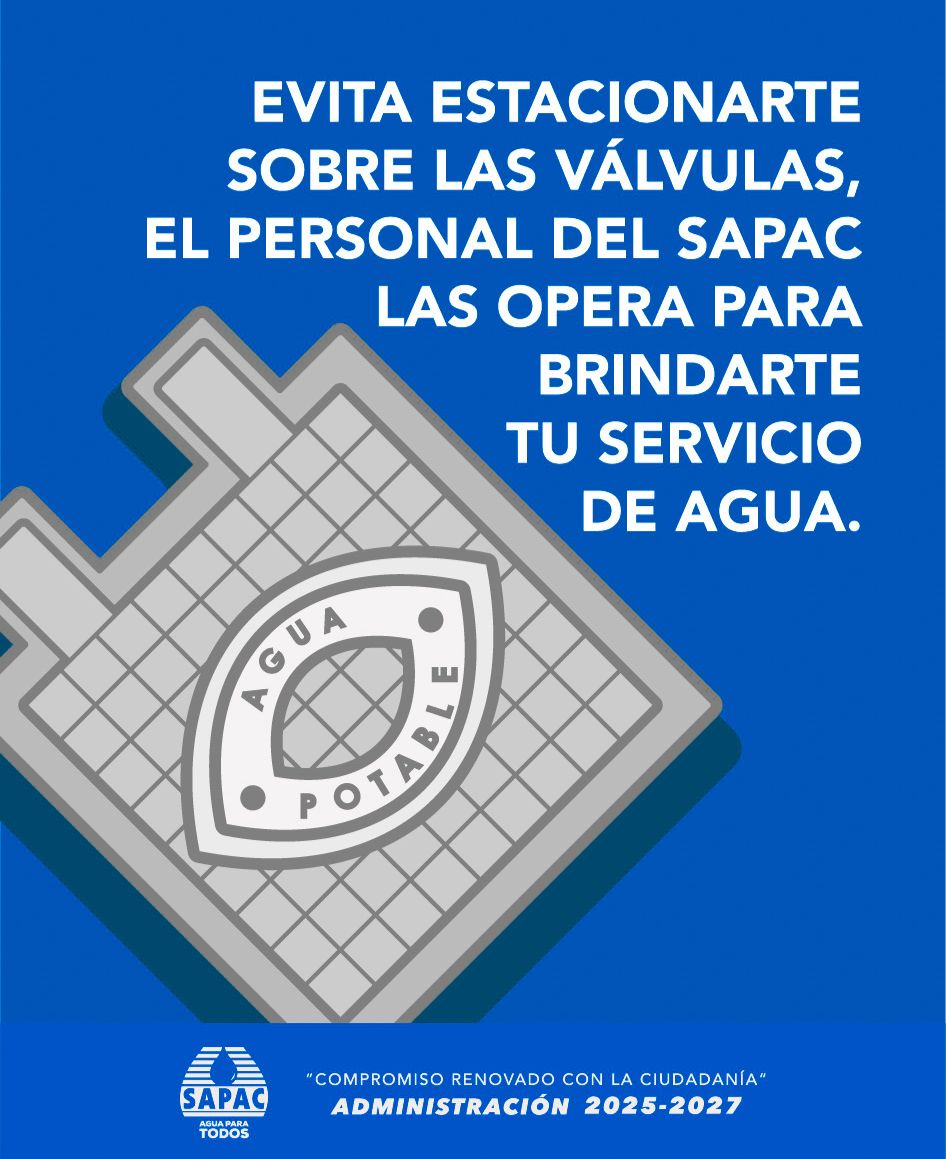SapacCuernavaca's tweet image. 🚫🚘Evita estacionarte sobre las válvulas de agua💦 para que personal del #SAPAC realice los trabajos necesarios para dotar de agua a #Cuernavaca.