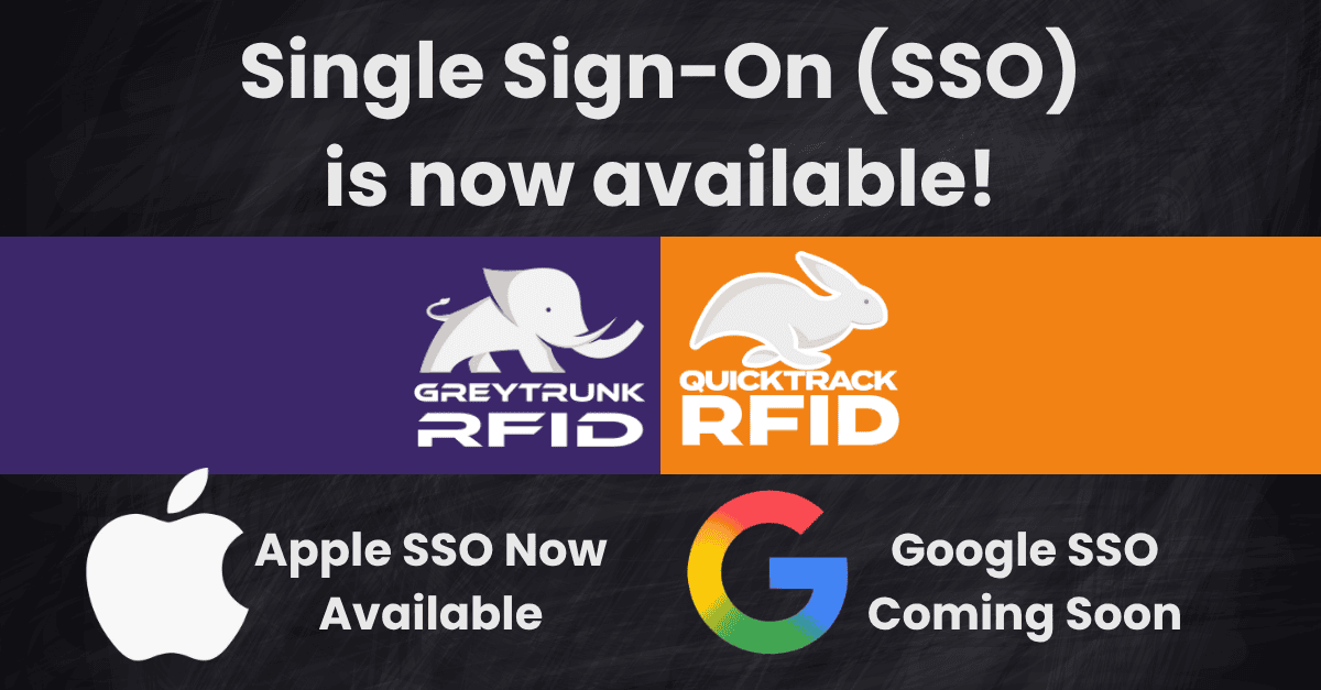 greytrunkRFID's tweet image. SSO is here! ✅

Grey Trunk RFID &amp;amp; QuickTrack RFID now support Apple Single Sign-On.

Coming soon: Google SSO for even more flexibility.

Logging in has never been easier!

#GreyTrunkRFID #QuickTrackRFID #RFID #SSO
