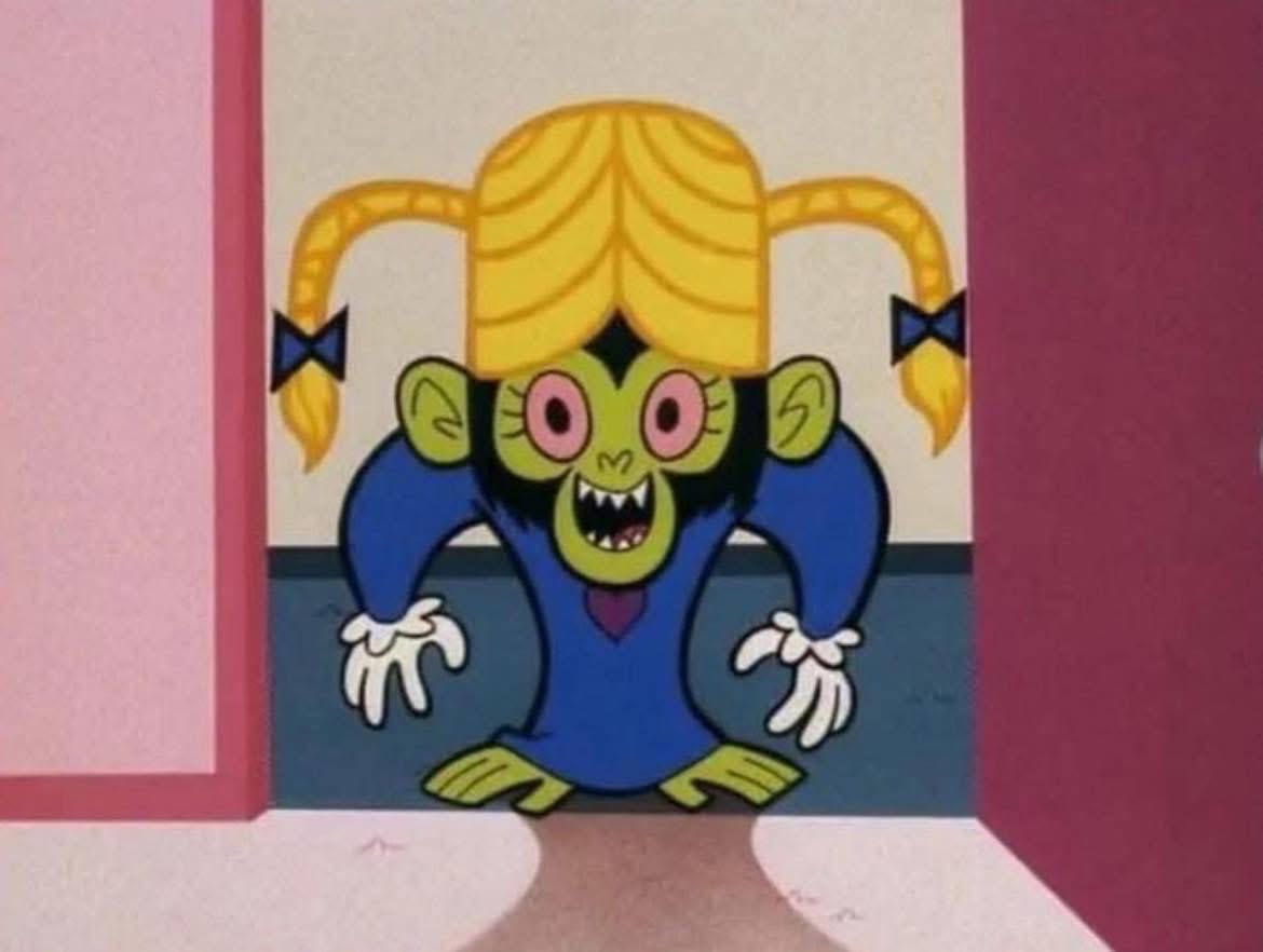 AmityJ_'s tweet photo. Mojo Jojo really went to their sleepover and said his name was Mojesha &amp; got his ahh beat 😭🤣🤣 https://t.co/aX40nQIsbI