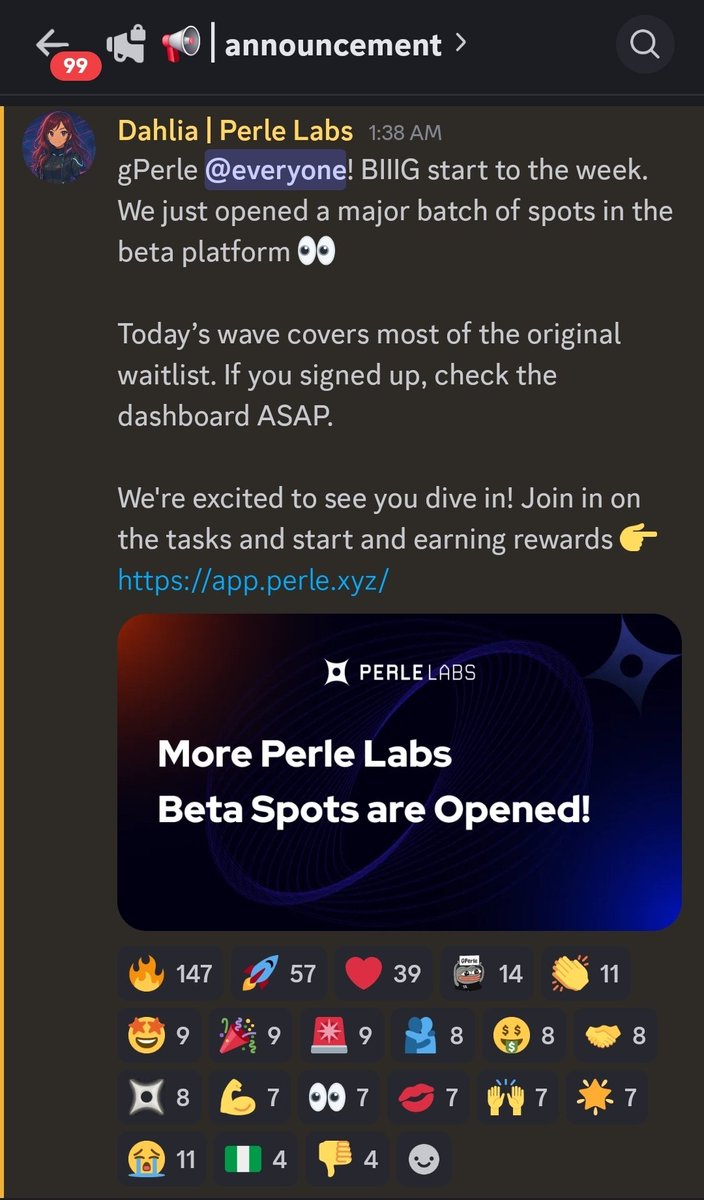 GeminiWiston's tweet image. Incase you get whitelisted for @PerleLabs

My ref code for us both - TJiemT

Check back 

app.perle.xyz