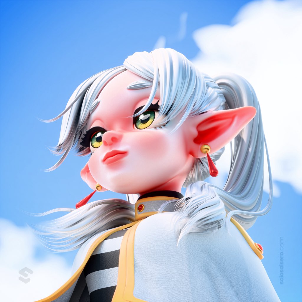 And here's the render version of my #Frieren.

#b3d #characterdesign #frierenchallenge