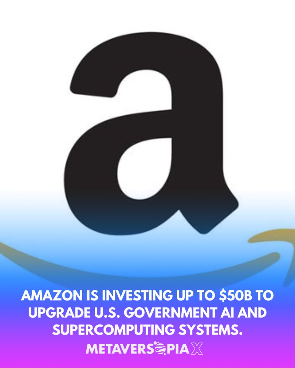 Metaversopia's tweet image. Amazon Powers AI ⚡

#Amazon #AI #Supercomputing