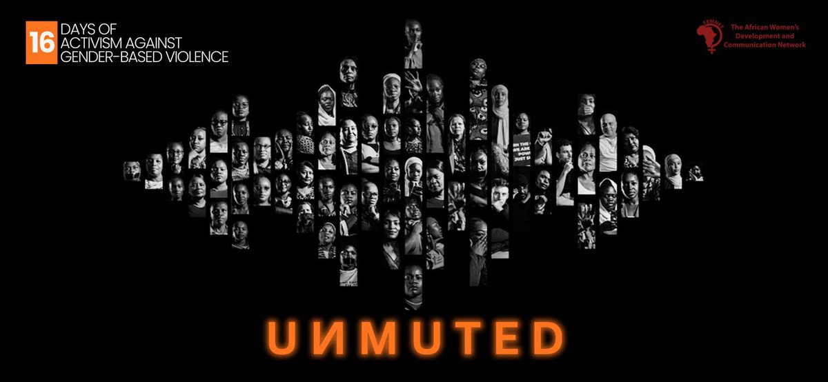 FemnetProg's tweet image. From African countries, women and girls standing together against digital violence and all forms of GBV.
We speak. We demand.
We resist loudly, boldly, unapologetically.
This is what UNMUTED looks like.

#ACTtoEndViolence #SRHRDialogues
#16DaysofActivisim