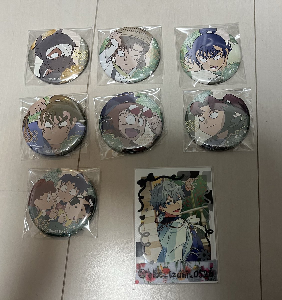 交換】 忍たま乱太郎 百面相缶バッジ 譲：画像①(雑渡、善法寺、食満