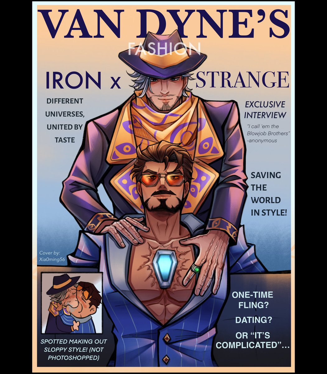 xia0ming56's tweet image. Super honoured to do this months cover of Van Dyne&apos;s Fashion 🤧
#IronStrange #MarvelRivals