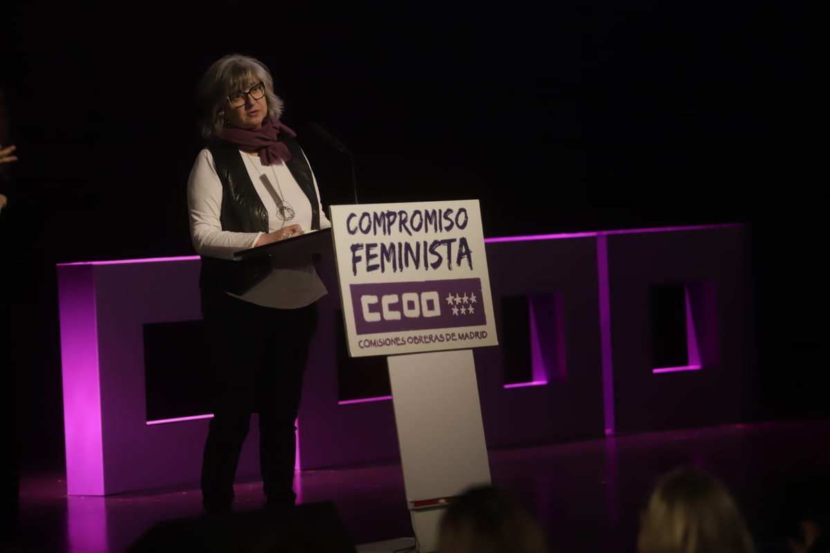 🗣️ "El avance de los derechos de las mujeres es usado por las derechas para polarizar la sociedad", <a href="/palomalopezB/">Paloma López</a>, secretaria general de #CCOOMadrid